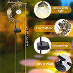 Solar-Powered Garden Light with Decorative Design