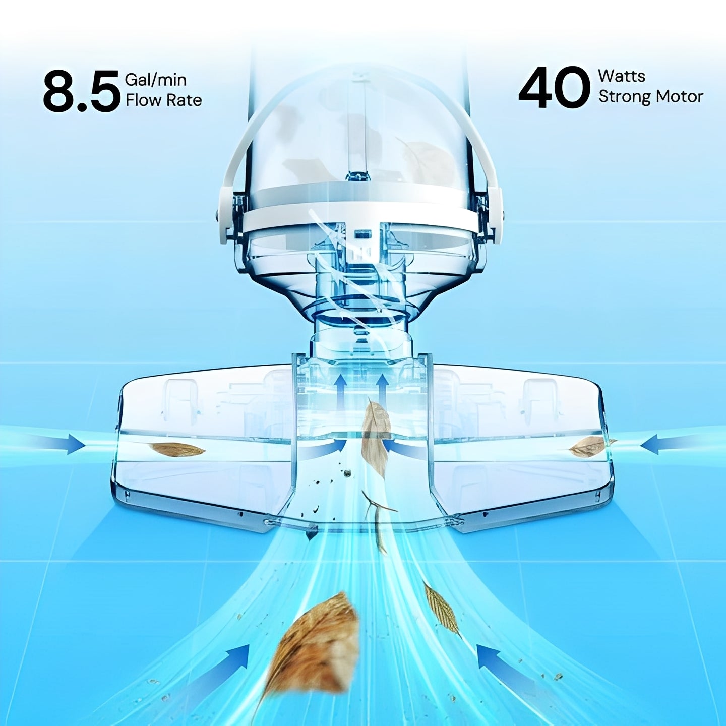 Cordless handheld pool vacuum