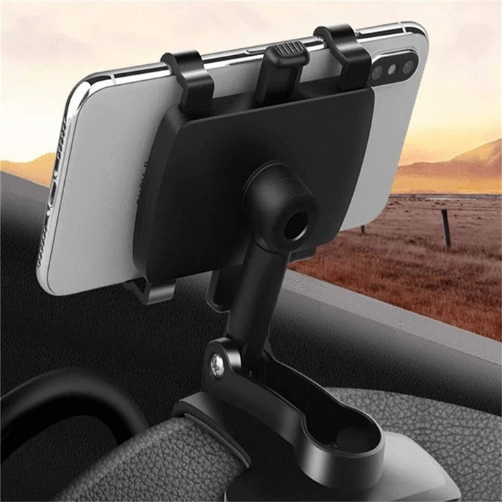 Universal Car Phone Holder with Flexible Rotation and Mounting