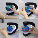 Levitating Globe with LED Lighting for Desks