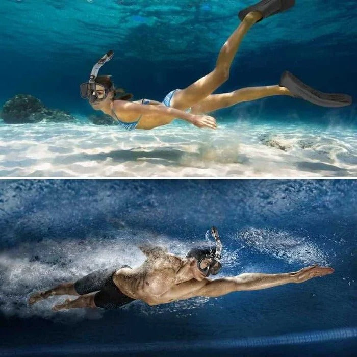 Versatile Snorkel Mask with Dry Top and Adjustable Strap