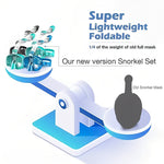 Versatile Snorkel Mask with Dry Top and Adjustable Strap