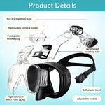 Versatile Snorkel Mask with Dry Top and Adjustable Strap