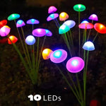 Solar-powered jellyfish lamp with color-changing LEDs