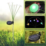 Solar-powered jellyfish lamp with color-changing LEDs