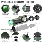 Compact telescope with zoom function for outdoor observations