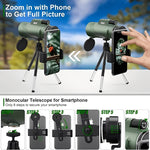 Compact telescope with zoom function for outdoor observations