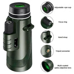 Compact telescope with zoom function for outdoor observations