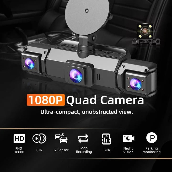 Vielseitige Auto-Kamera mit Vierfachaufnahme und WiFi