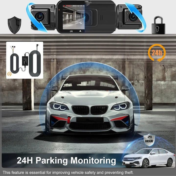 Vielseitige Dashcam mit Vier Kameras und WLAN-Funktionalität
