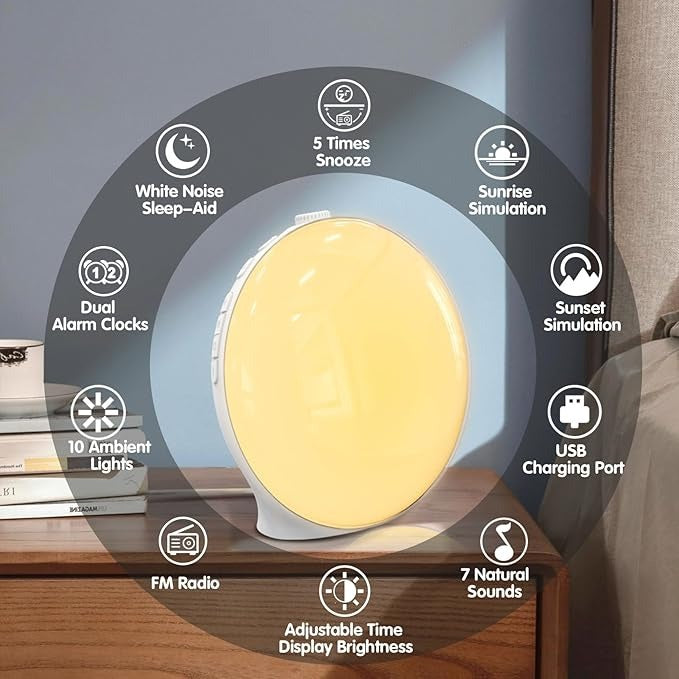 Alarm Clock with Customizable Light and Sound System