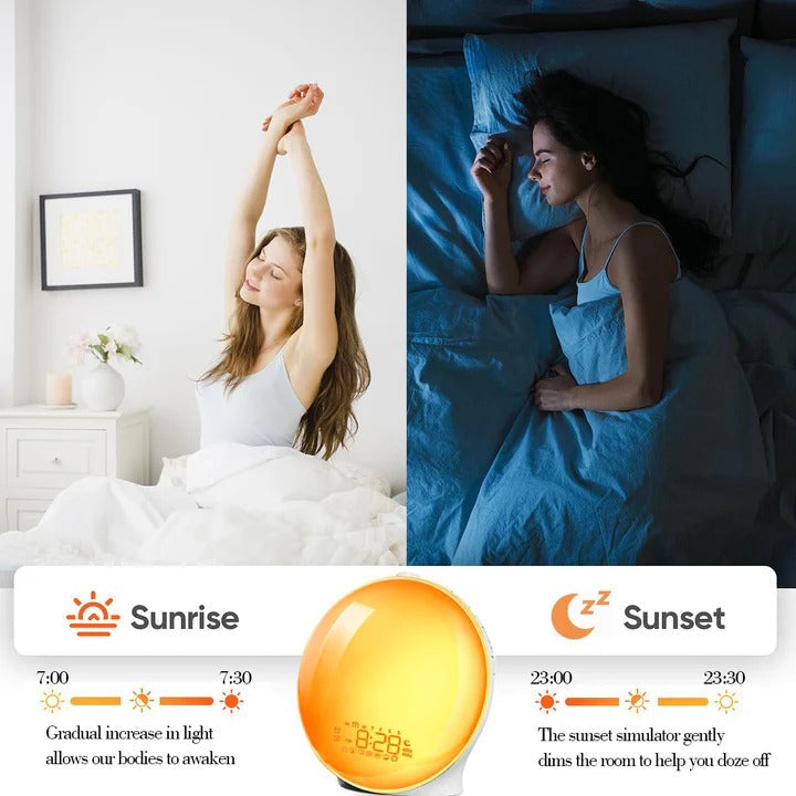 Alarm Clock with Customizable Light and Sound System