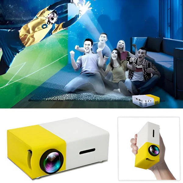 Compact projector for media playback with versatile connectivity