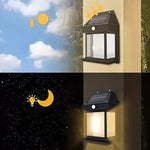 Solarbetriebene LED-Lampe für den Außenbereich mit Bewegungsmelder
