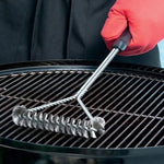Grillreiniger mit Edelstahlborsten und Verlängertem Griff
