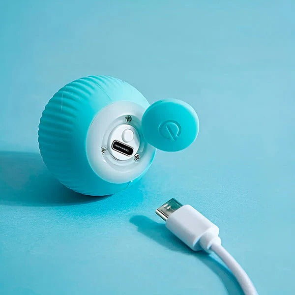 Interaktiver Spielball für Haustiere mit USB-Ladung