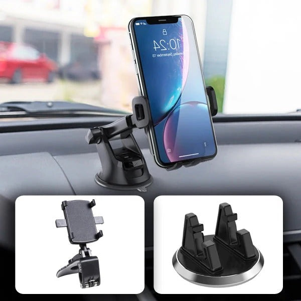 Smartphone car mount for dashboard attachment