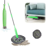 Microfiber floor wiper with integrated wringing system