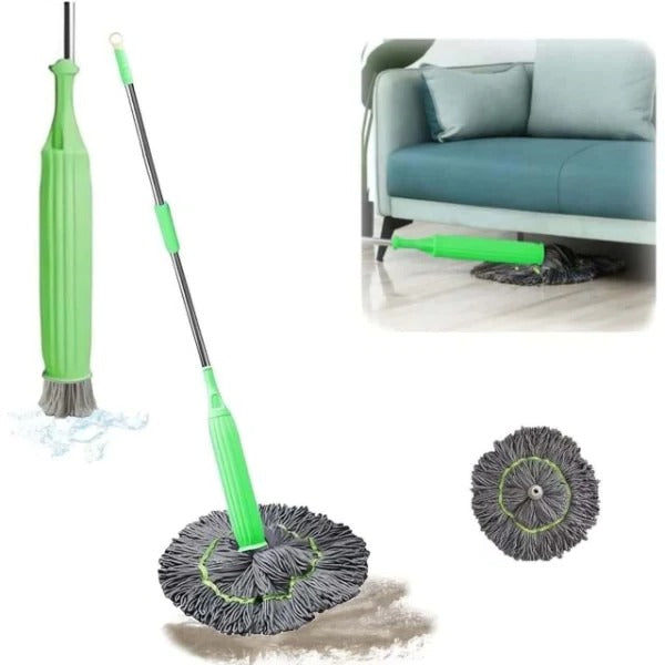 Microfiber floor wiper with integrated wringing system