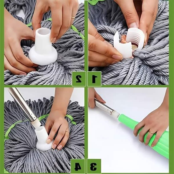 Microfiber floor wiper with integrated wringing system