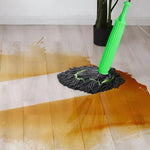 Microfiber floor wiper with integrated wringing system