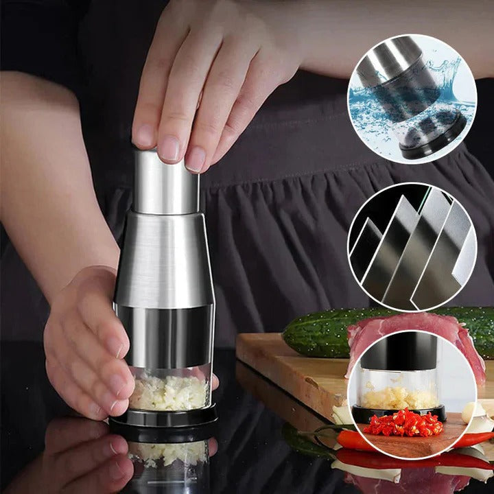 Garlic Chopper with Stainless Steel Blades