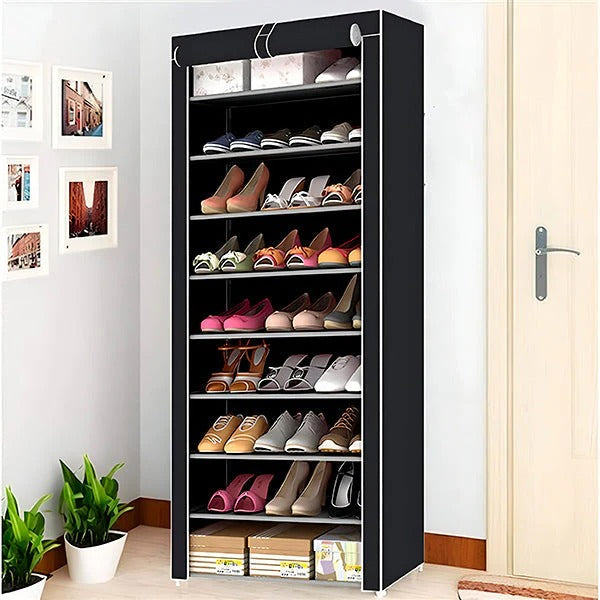 Space-Saving Shoe Rack for Entryway and Wardrobe