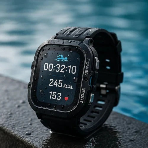 Sportliche Uhr mit Bluetooth 5.0 Verbindung und Fitness-Tracking