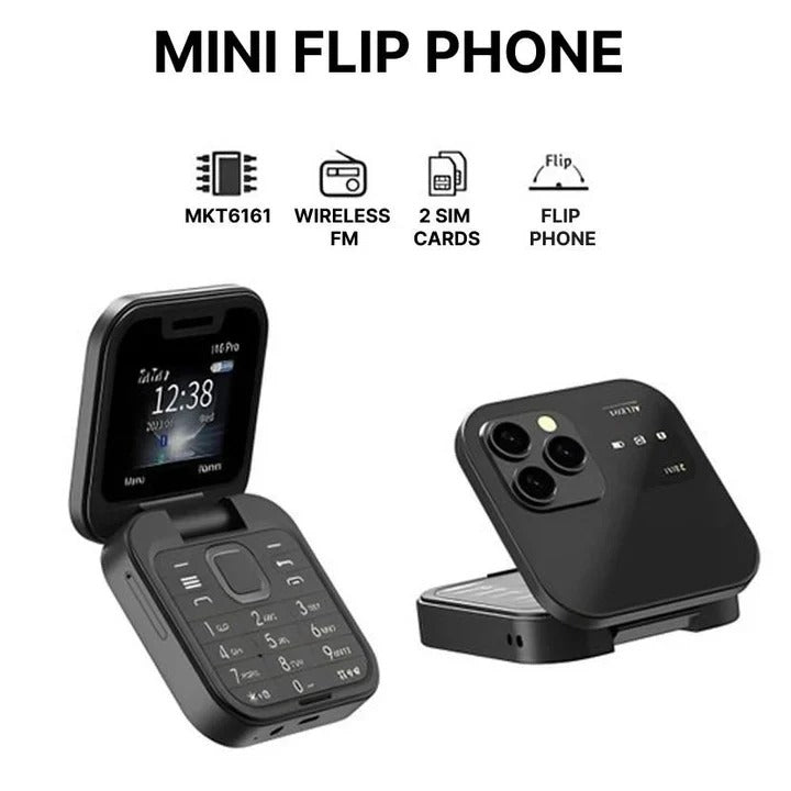 Kompaktes Klapptelefon mit Dual-SIM-Funktionalität