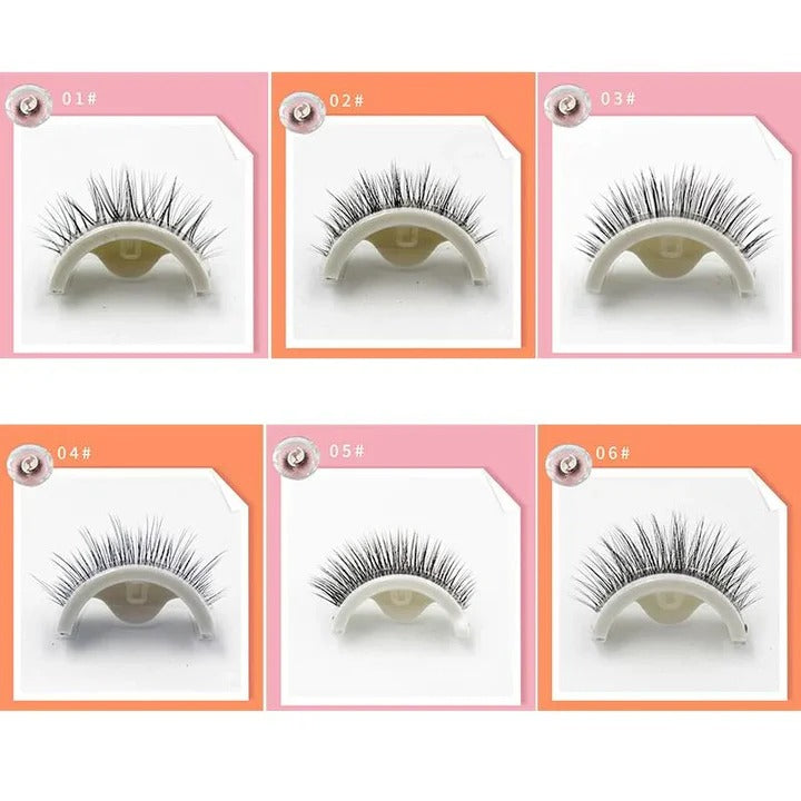 Selbsthaftende Wimpern mit wiederverwendbarem Design
