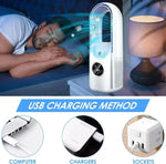 Compact bladeless fan with USB connection and 100 ml water tank