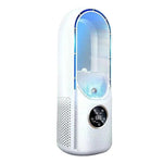 Compact bladeless fan with USB connection and 100 ml water tank
