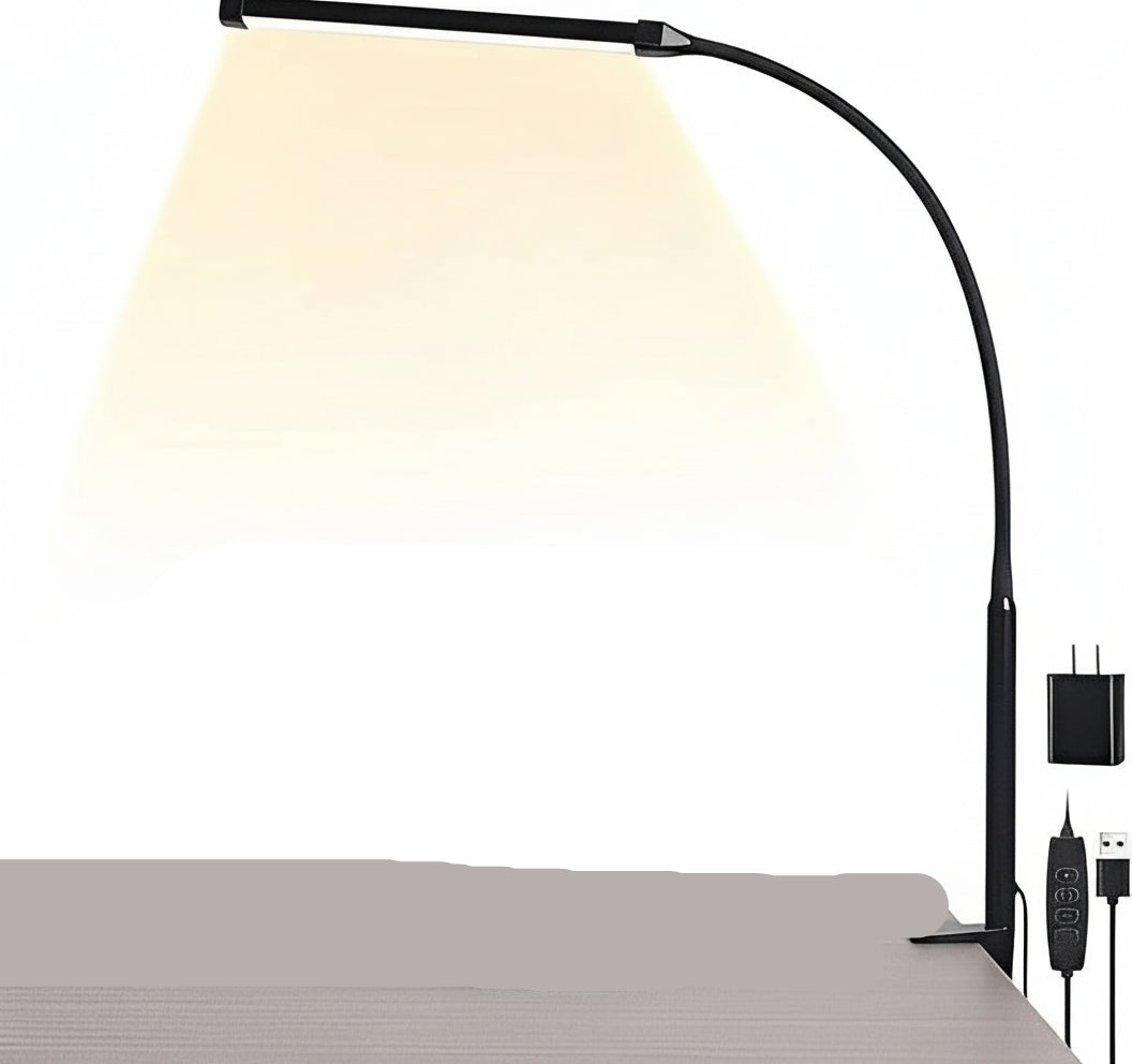Verstellbare LED Schreibtischlampe mit Klemmbasis und 3 Lichtmodi