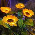 Sonnenblumen LED Solarlicht mit flexiblen Blütenblättern