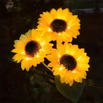 Sonnenblumen LED Solarlicht mit flexiblen Blütenblättern
