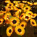 Sonnenblumen LED Solarlicht mit flexiblen Blütenblättern