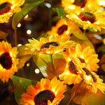 Sonnenblumen LED Solarlicht mit flexiblen Blütenblättern