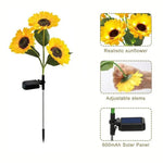 Sonnenblumen LED Solarlicht mit flexiblen Blütenblättern