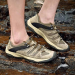 Damen Wanderschuhe mit Leder-Mesh-Obermaterial für Outdoor-Aktivitäten