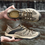 Damen Wanderschuhe mit Leder-Mesh-Obermaterial für Outdoor-Aktivitäten