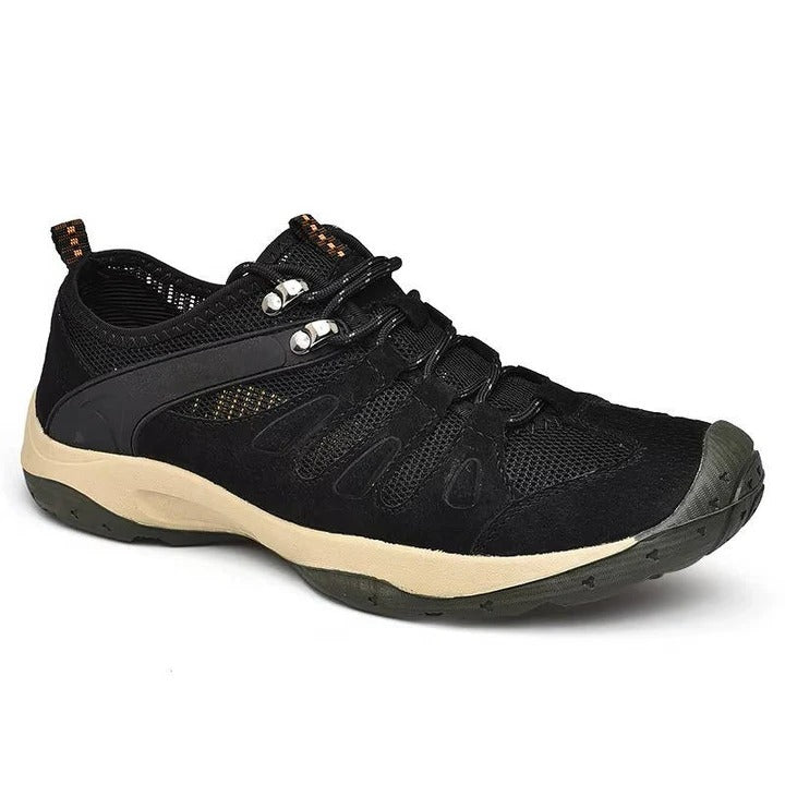 Damen Wanderschuhe mit Leder-Mesh-Obermaterial für Outdoor-Aktivitäten