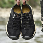 Damen Wanderschuhe mit Leder-Mesh-Obermaterial für Outdoor-Aktivitäten
