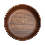 Round Serving Bowls Made of Walnut Wood, Set of 2