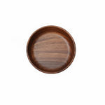 Round Walnut Serving Bowls, Set of 2