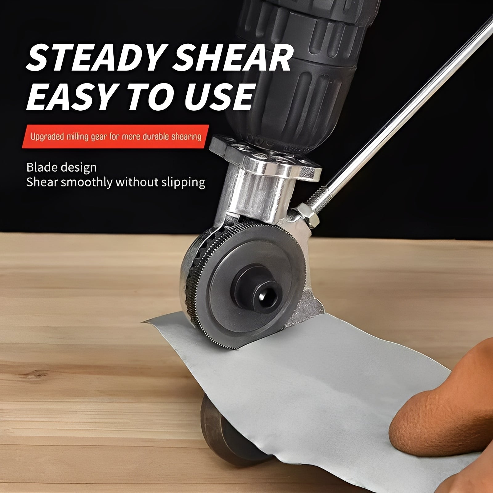 Metal Shear Drill Attachment for Sheet Metal Processing