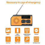 Solar- und Handkurbelradio mit 5000mAh Powerbank