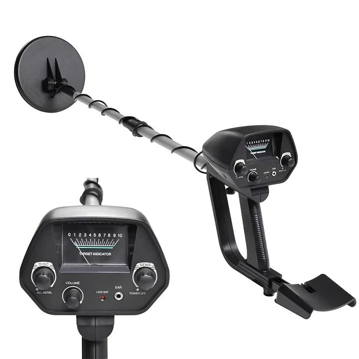 Metal detector with LCD display and adjustable handle