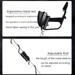 Metal detector with LCD display and adjustable handle