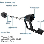 Metal detector with LCD display and adjustable handle