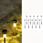 Solar-Powered LED String Lights for Garden and Outdoor Use, Set of 10